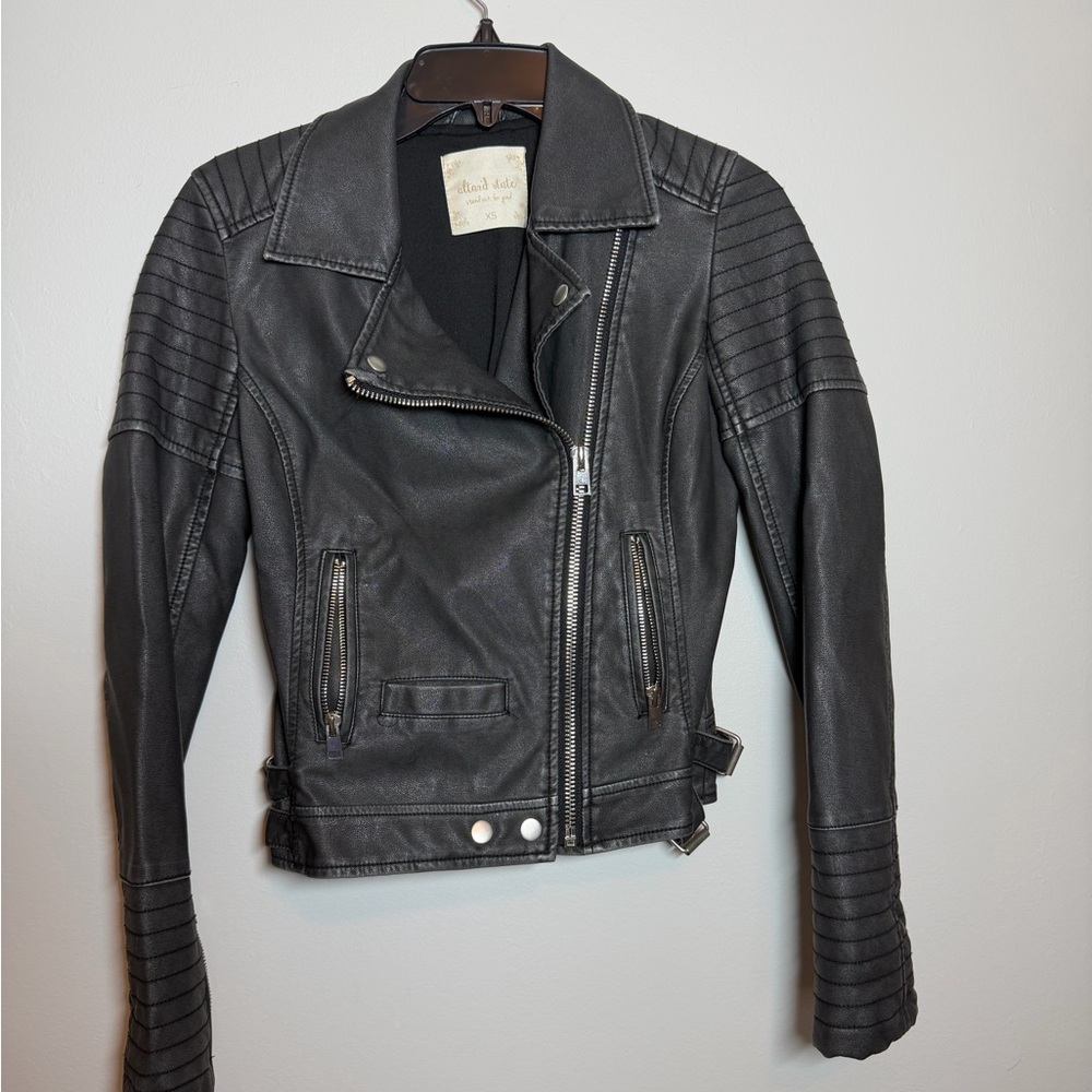 Altar'd State Black Faux Leather Jacket